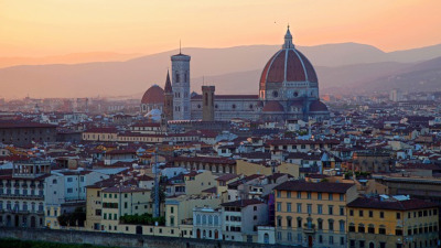 tramonto Firenze cupola Brunelleschi
